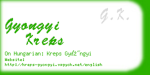 gyongyi kreps business card